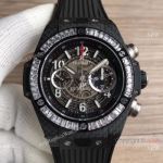 AB Factory Superclone Hublot Big Bang Unico 7750 Carbon Watch Diamond set